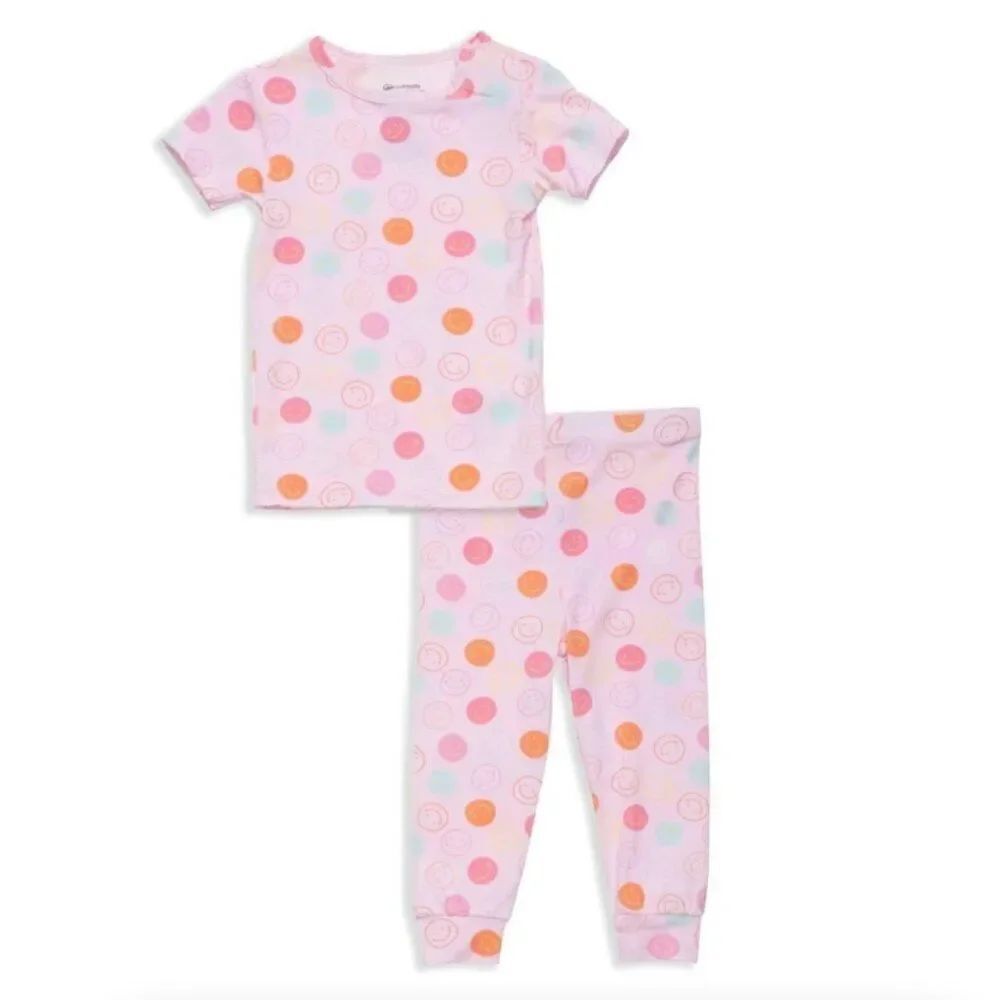 NWT! Magnetic Me Pink Smile No Drama Modal Pajama Short Sleeve Set